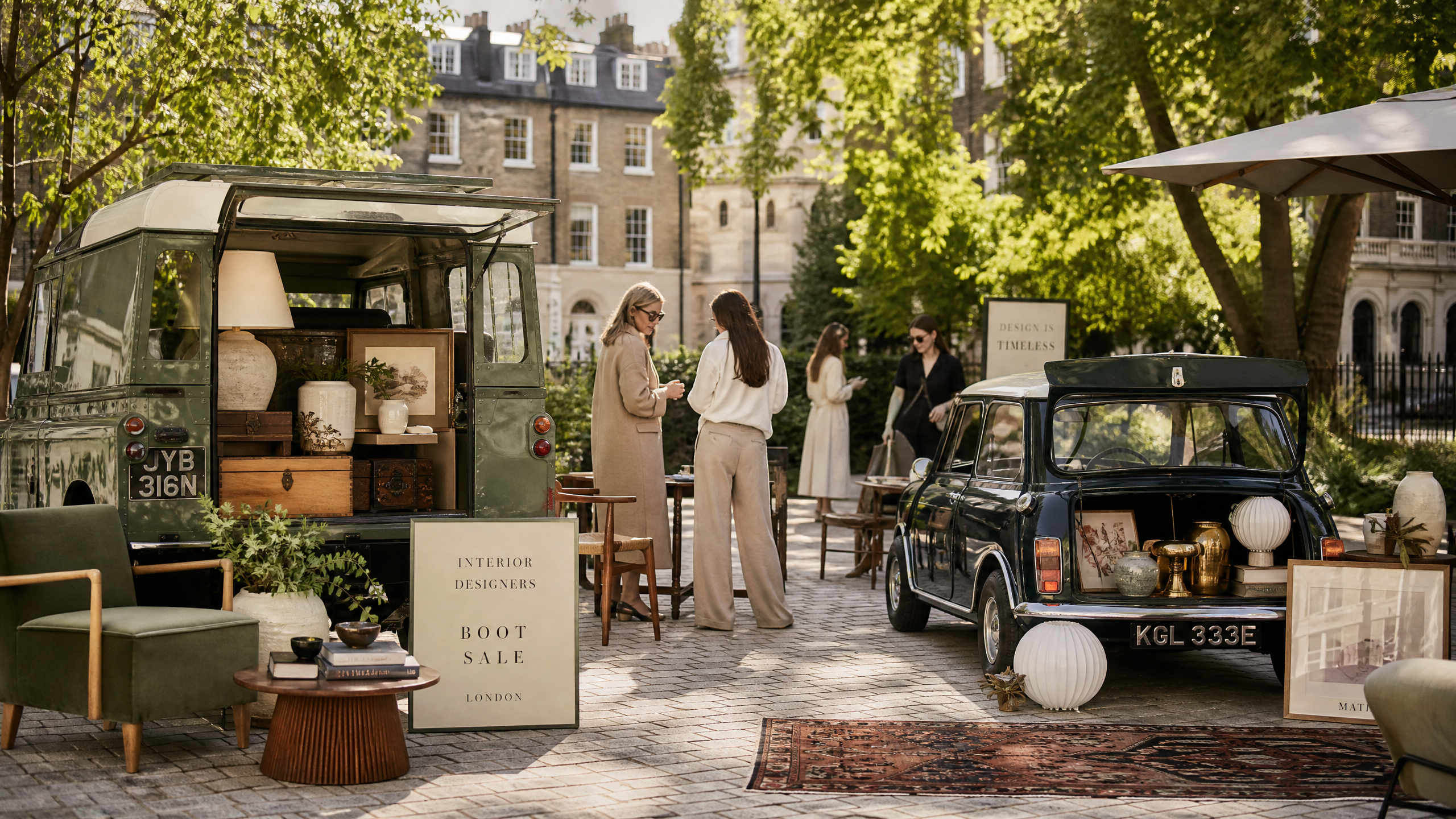 Interior Designers Car Boot Sale scene